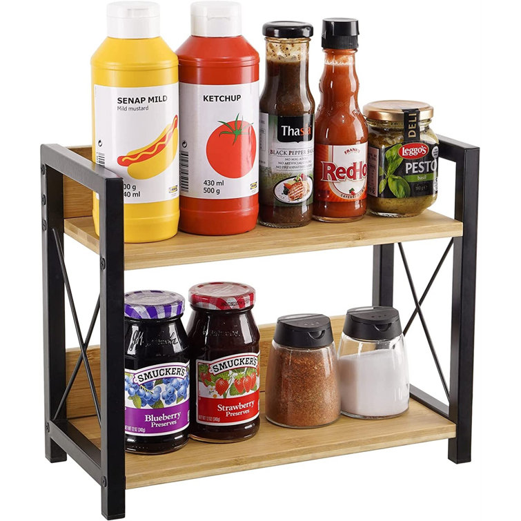 2 Tier Wood Spice Rack